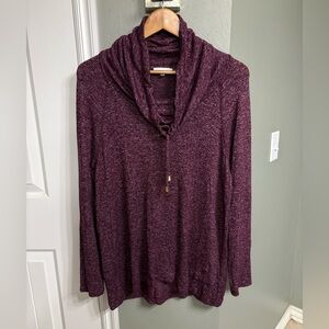 Calvin Klein Burgundy Cowl Neck Sweater super soft!